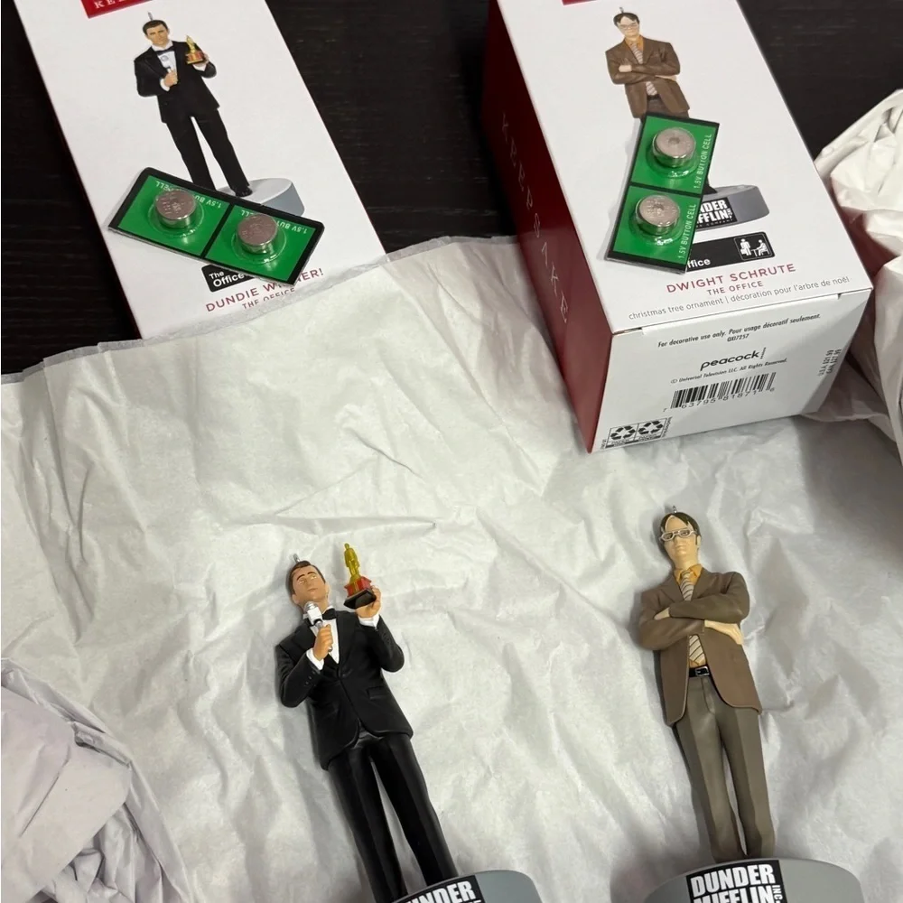 4 2023 Hallmark Keepsake Ornaments The Office, Parks and Recreation, Golden Girl